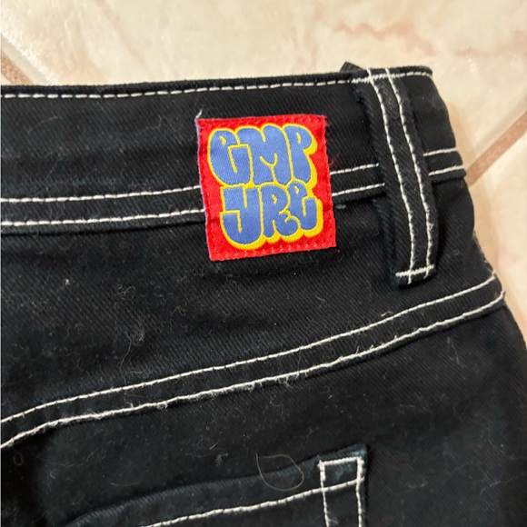 Empyre Black Shorts with White Stitching - Picture 3 of 5